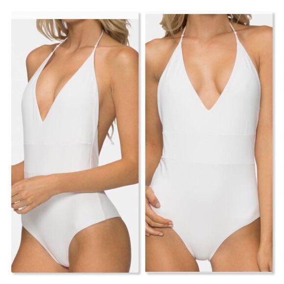 Tavik Chase One Piece Swimsuit sz Small in White - Picture 2 of 13